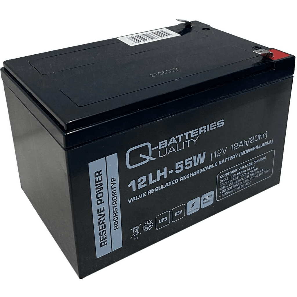 Batería Qbatteries Agm High Yield AGM. 12LH-55W. 12 Ah 12V. 151x98x100mm