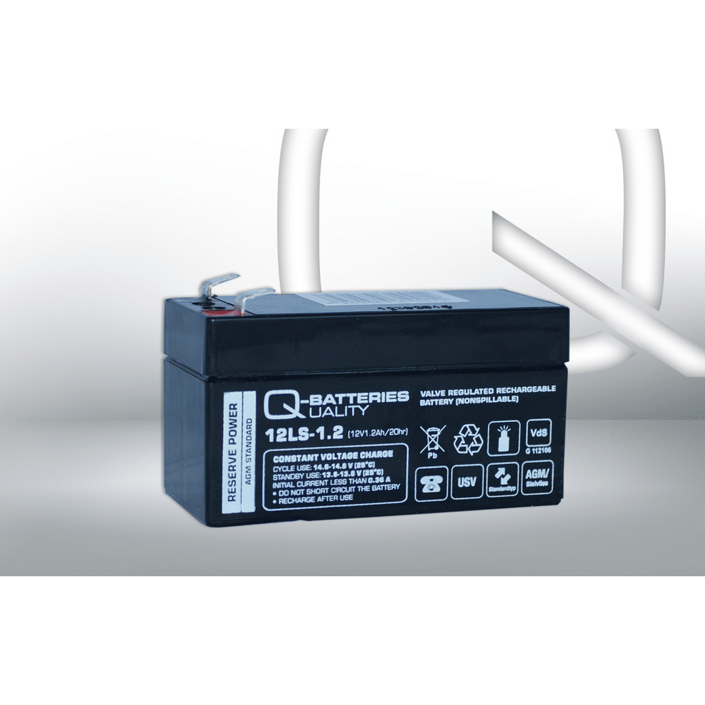 Batería Qbatteries Agm Standard AGM. 12LS-1.2. 1,2 Ah 12V. 97x43x52mm