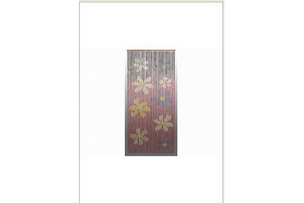 CORTINA PUERTA BAMBU 90X200 FLORES