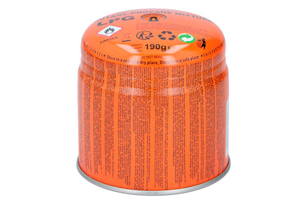 CARTUCHO GAS 190 GRS. VALVULA SEGURIDAD 190 GRS.