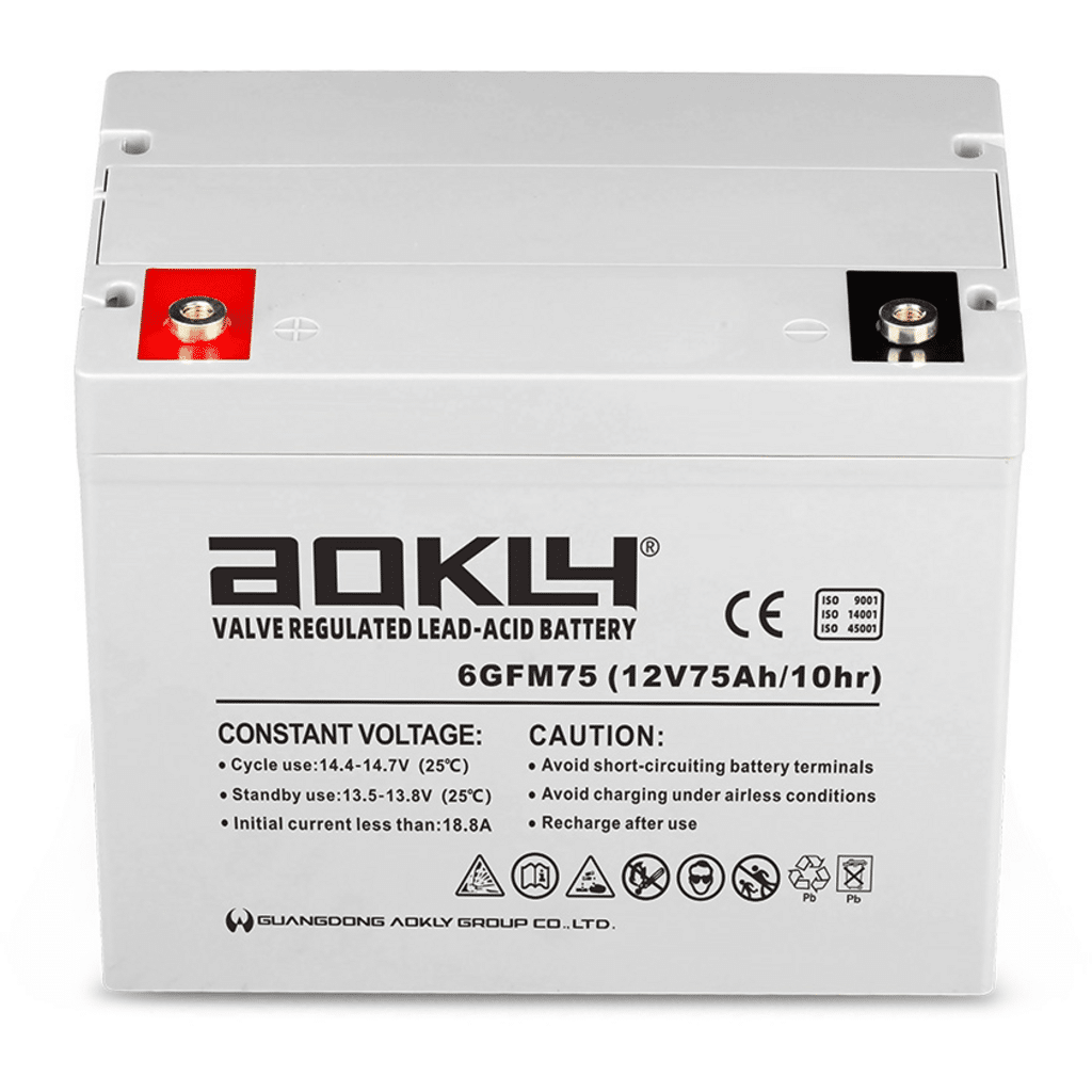 Batería Aokly Agm Vrla Battery AGM. 6GFM75. 75 Ah (C10) 12V. 260x168x210mm