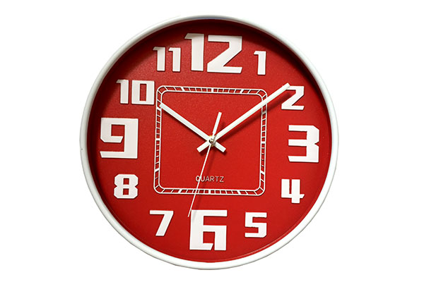 RELOJ PARED NUMBERS ROJO ENEIDE 30.5X4.3  – 800717