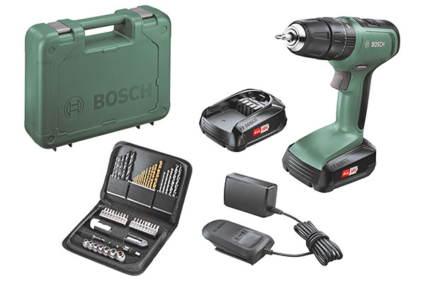 TALADRO PERC. BOSCH UNIVERSAL IMPACT  18V 2 BAT.   51 ACC.