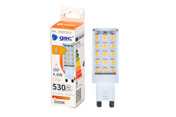 BOMBILLA LED BIPIN 4.8W G9 530L 3000K