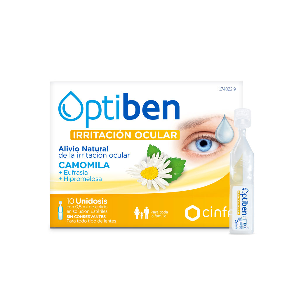 Ampollas para ojos irritados Optiben 10 uds