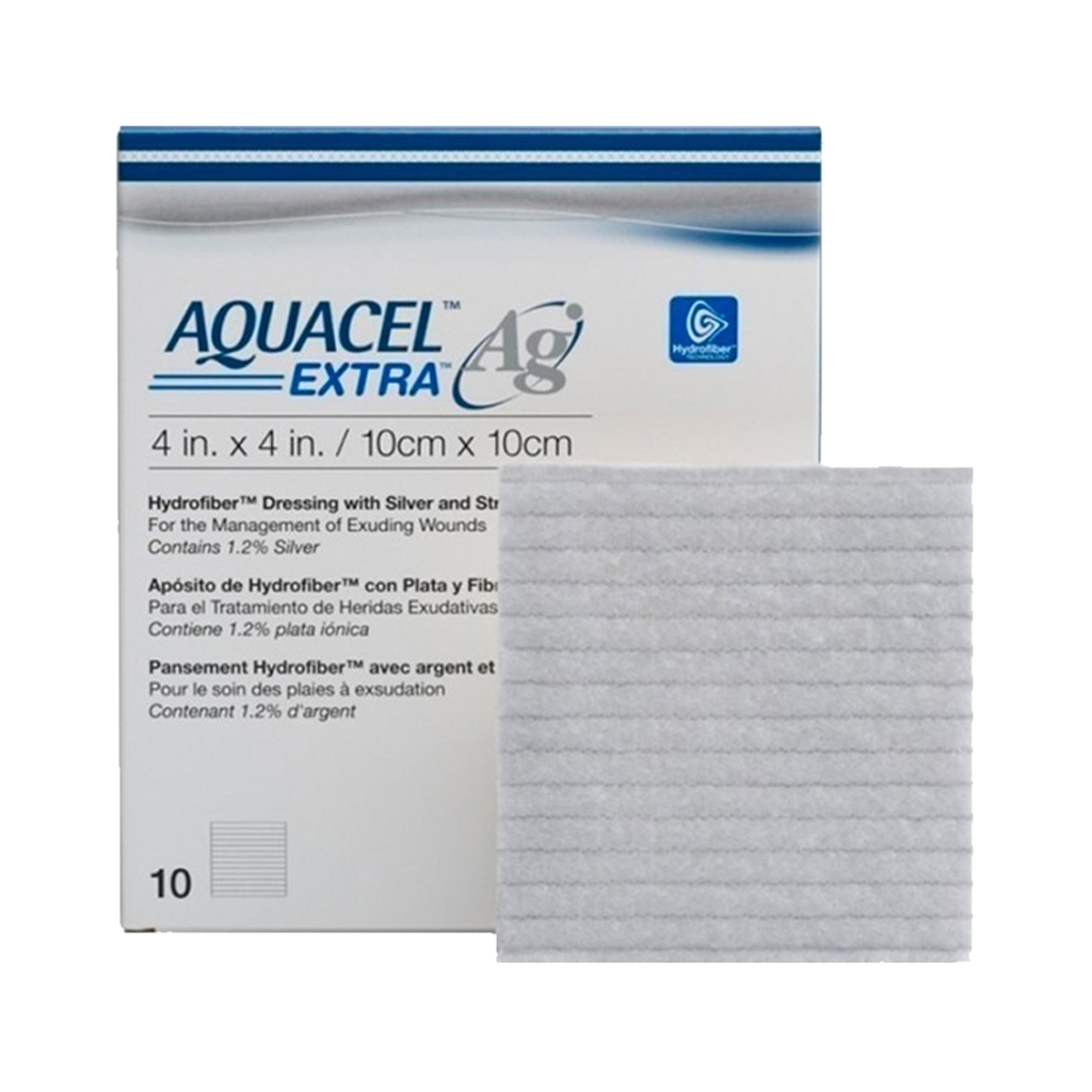 Apósito de hidrofibra y plata iónica Aquacel Ag extra