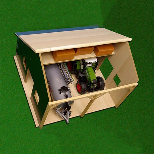 Kids Globe Cobertizo de madera para tractores