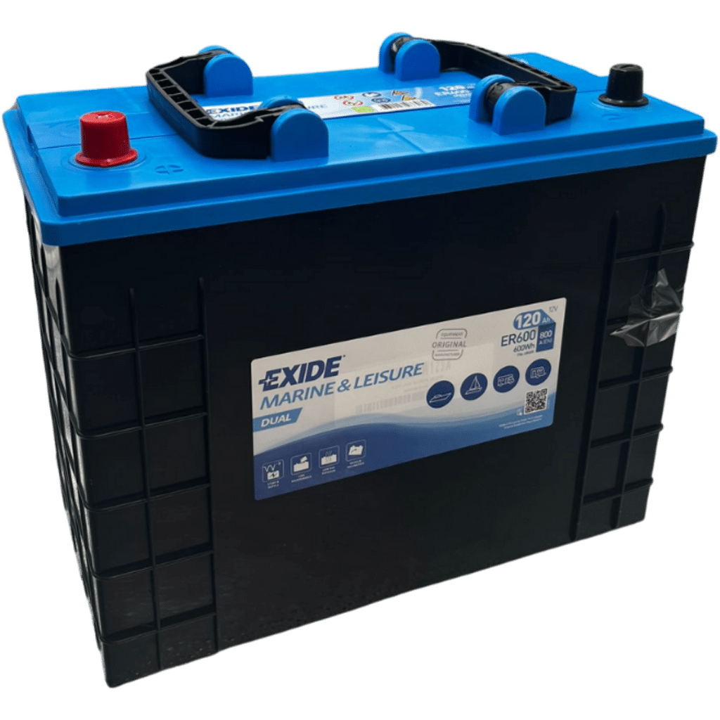 Batería Exide Marina Dual ER600. 120 Ah – 800A(EN) 12V. 349x175x285mm