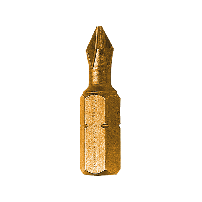 Puntas atornillar serie corta 1/4″ Pozidriv Titanio