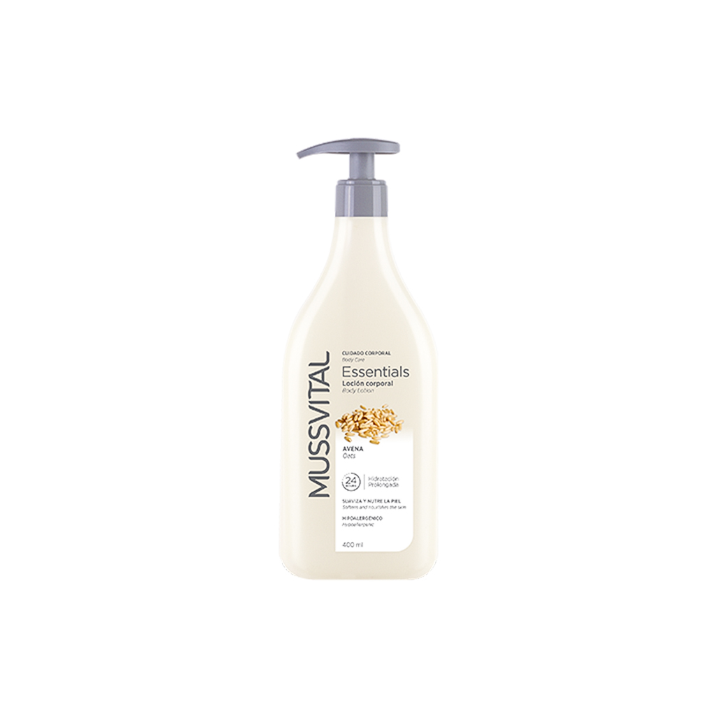 Mussvital Essentials loción corporal de avena 400 ml