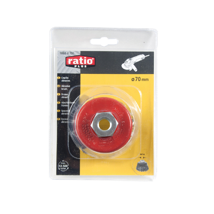 Cepillo abrasivo taza 70mm