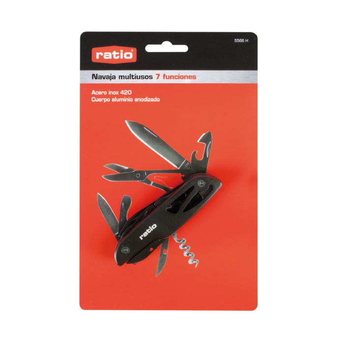 Navaja multiusos Sport aluminio con funda