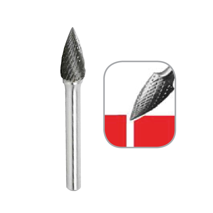 Fresa llama Tipo G 12,5×25,4mm mango 6mm