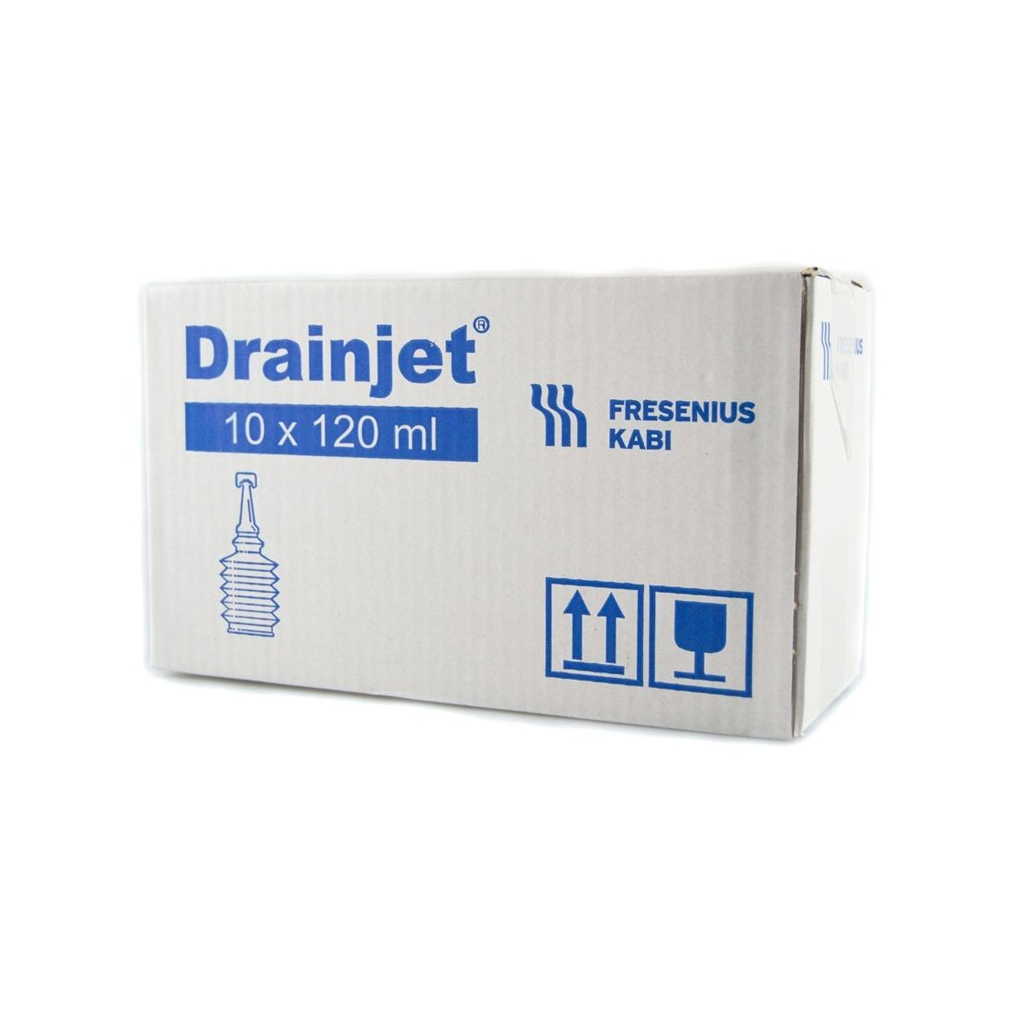 Suero fisiológico Drainjet 120 ml  caja de 10 uds