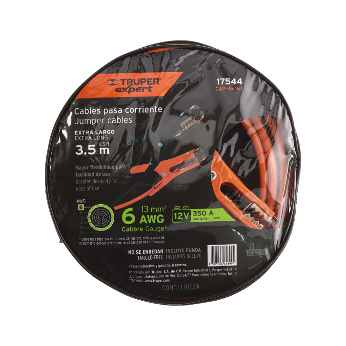 Cable auxiliar batería 3,5m – 100AMP
