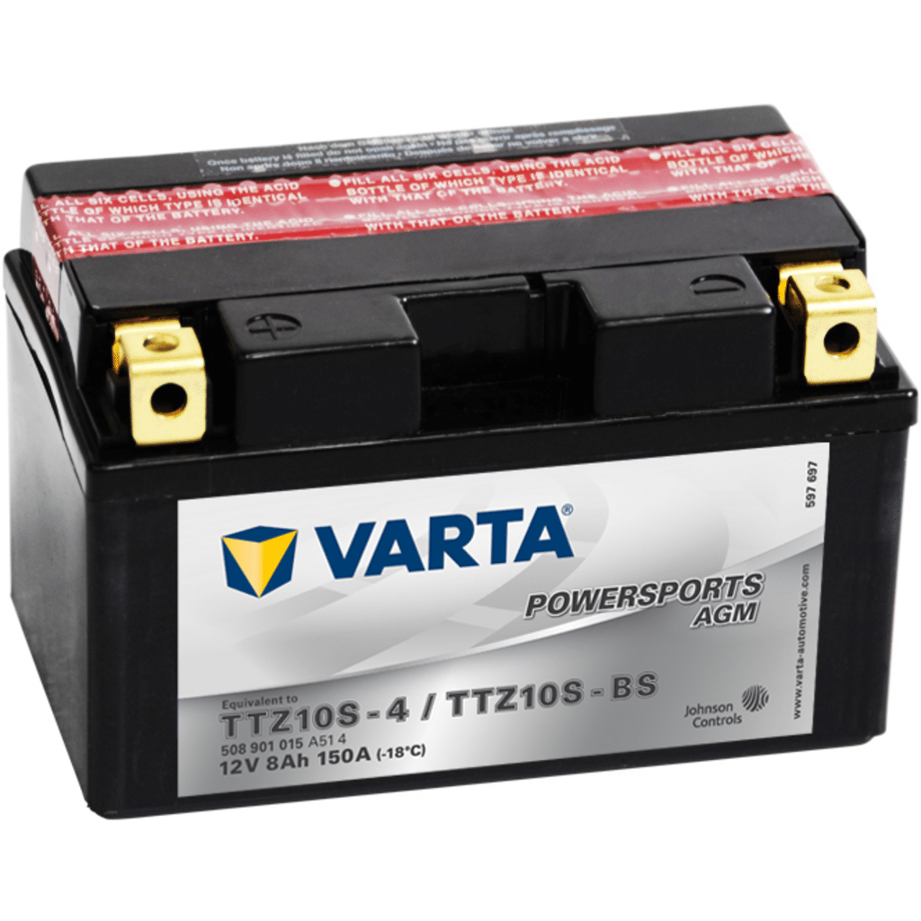 Batería Varta Motocicleta YTZ10S-4/YTZ10S-BS. 8 Ah (C10) 12V. 150x87x93mm