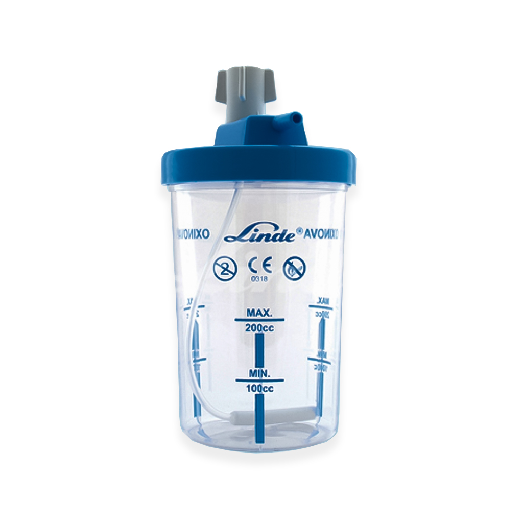Vaso humidificador de oxigeno Oxinova  caja de 25 uds