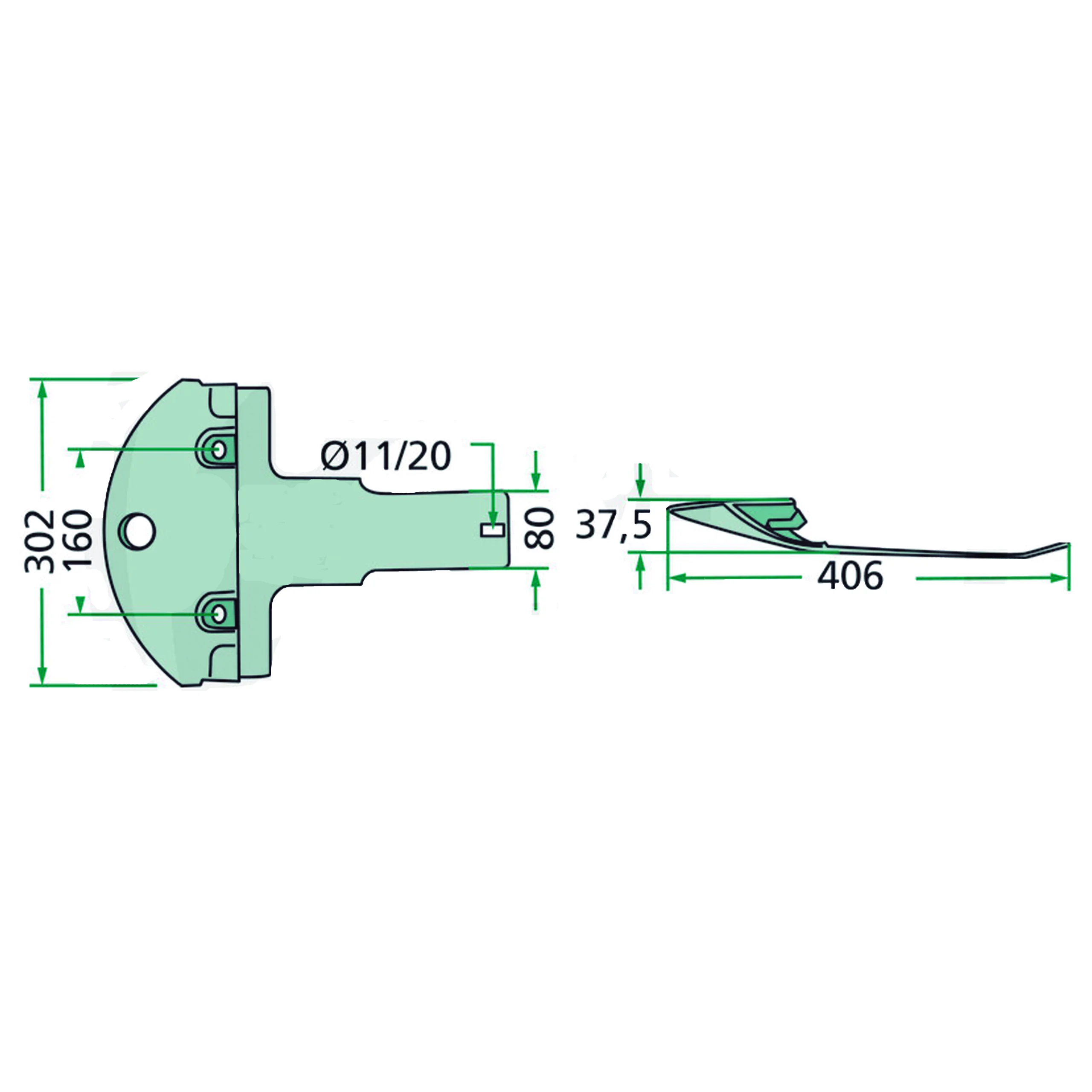 Patín adaptable a segadoras KUHN para John Deere AE58035 - Imagen 3