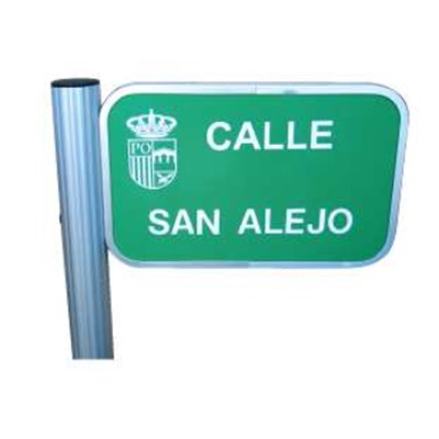 Placa Calle 2 Caras Aluminio 500x330x60mm Personalizada.