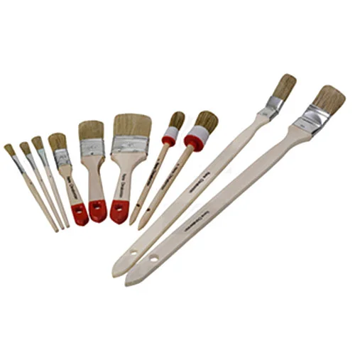 Juego de brochas Set 10 de Madera Natural