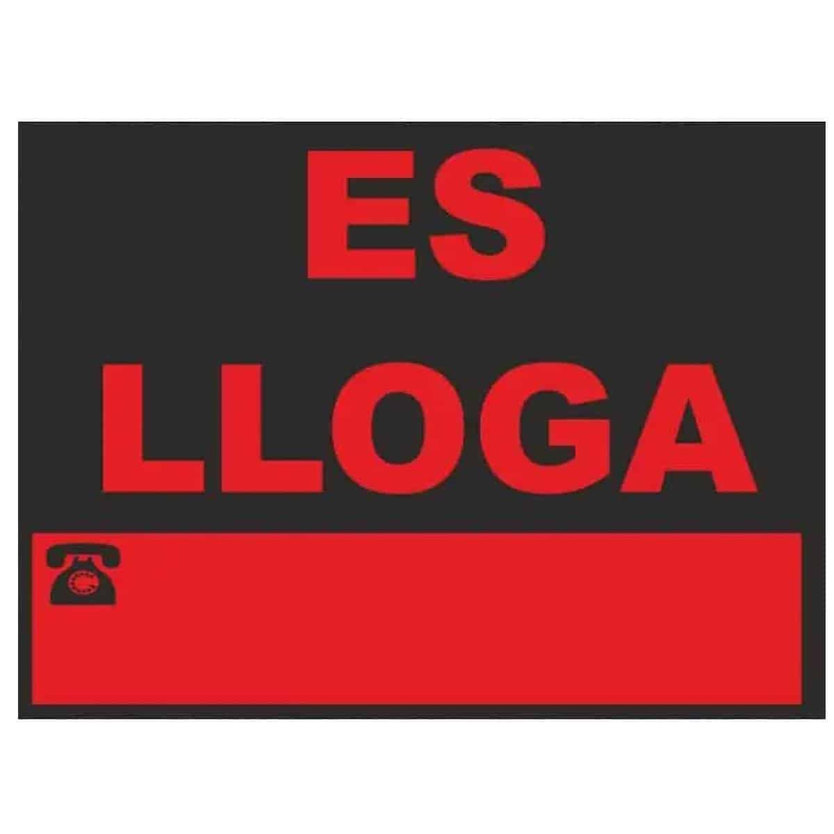 Cartell comercial en català : Es lloga
